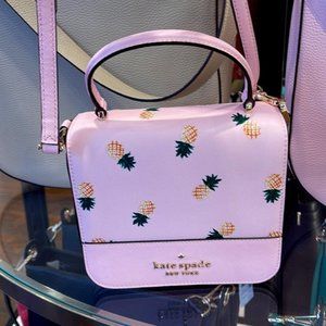 Kate Spade Staci Square Pineapple Crossbody Pink Multi